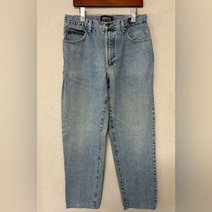 Vintage Versace Jeans Light Wash Straight‎ Tapered Leg Couture Size 34